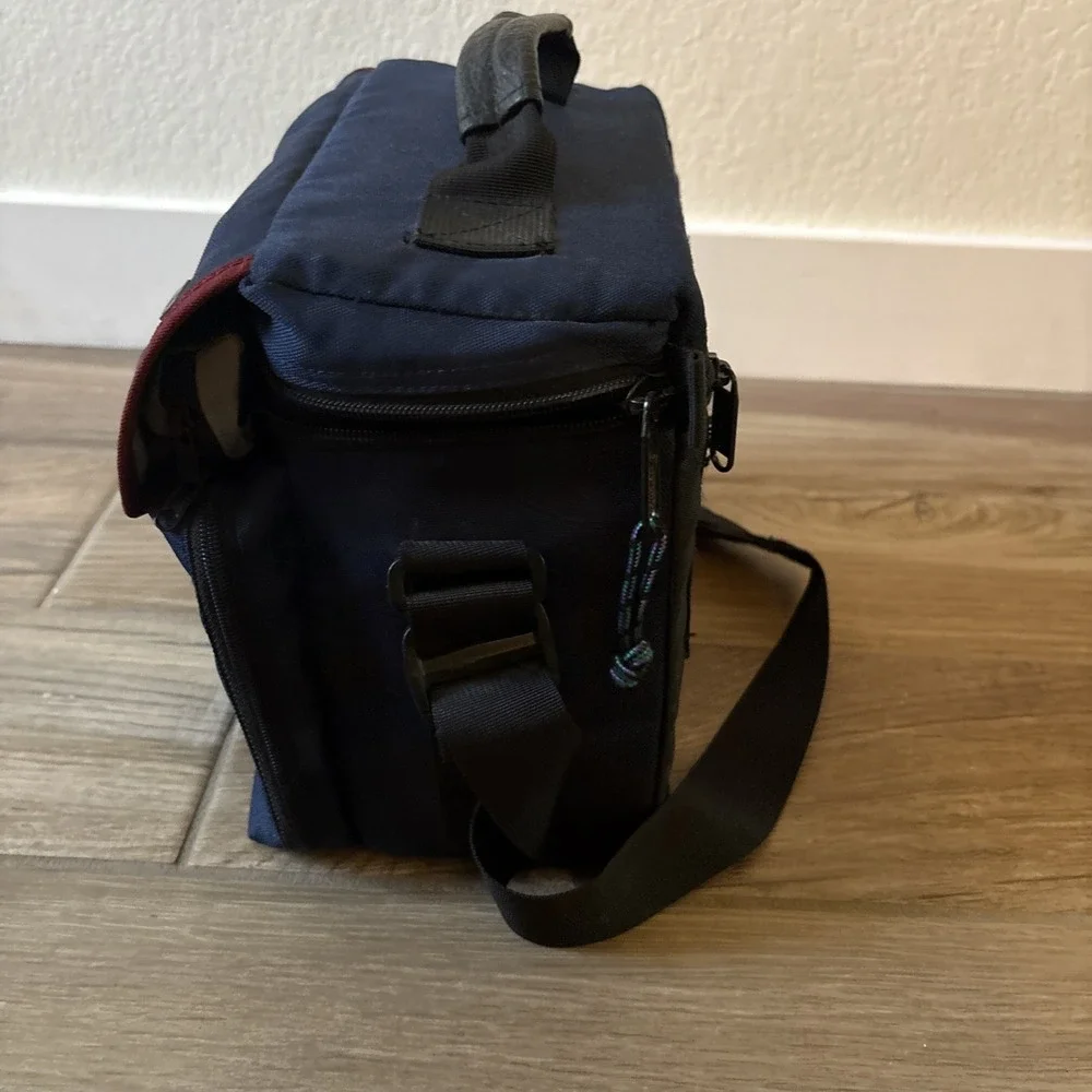 Vintage Lowepro Nova 2 Shoulder Camera Bag, Travel Photography Case, Dark Blue